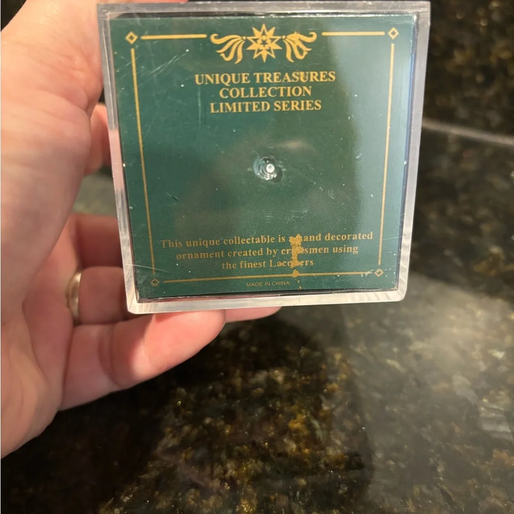 Hand Crafted Glass Ornament in Acrylic Box